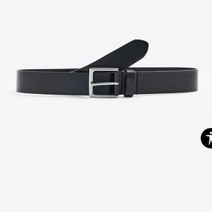 NWOT Zara Men’s Black Leather Belt size 32